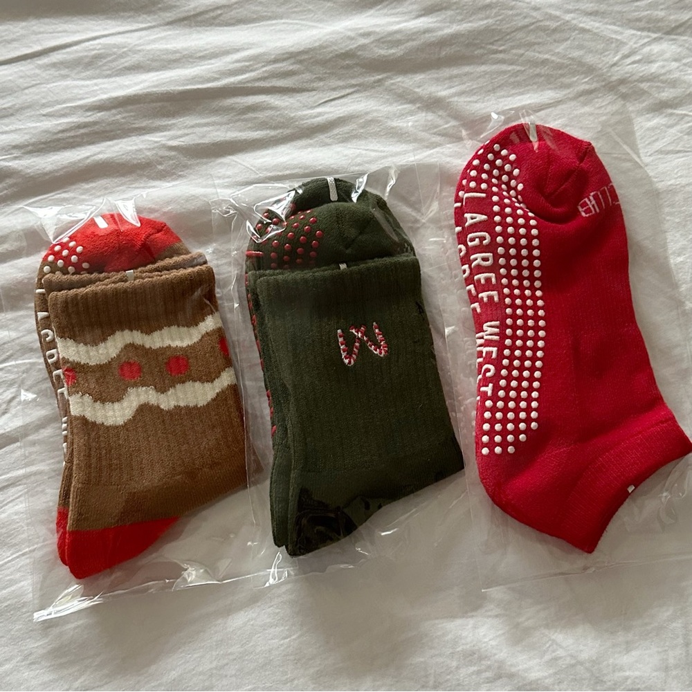 Pilates Holiday Grip Socks
